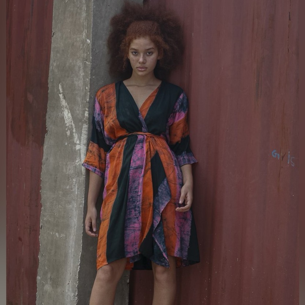 Osei-Duro Shaya Wrap Dress in Carmine